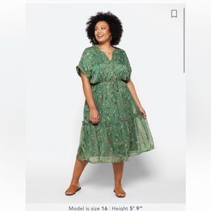 VERO MODA Kaya Button Detail Midi Dress